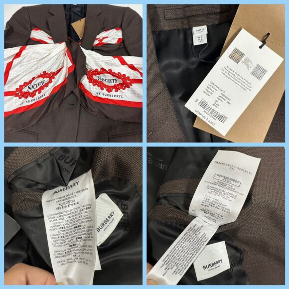 Burberry Runway Size 6 Wool Brown Blazer Jacket Silk Scarf Detail NWT $2,550 - Picture 14 of 14